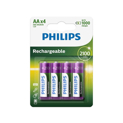 Philips R6B4A210/10 - 4 kom Punjive AA baterije MULTILIFE NiMH/1,2V/2100 mAh