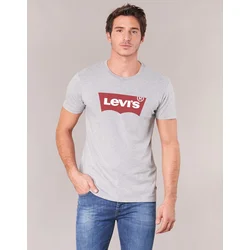 LEVIS ® Majica  pegasto siva / češnjevo rdeča / bela