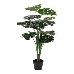 Monstera umetna rastlina, zelena 90 cm