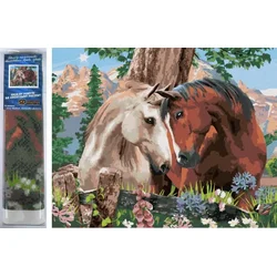 Norimpex Diamantna slika Parjenje konja 30x40cm