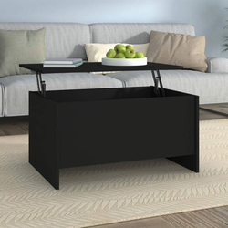 Stolić za kavu crni 80x55,5x41,5 cm od konstruiranog drva