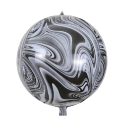 Prestige Orbz Folija balon Mermerni, Crni, 56cm
