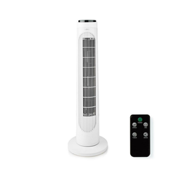 Nedis FNTR13CWT40 - Ventilator 50W/230V bel + Daljinski upravljalnik