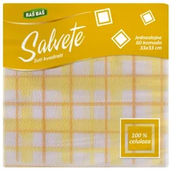 SALVETE ZUTI KVADRATI 1SL 33x33 BAS BAS 60/1