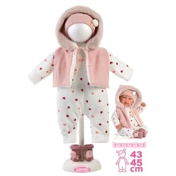Llorens M844-40 oblačila za punčko dojenčka NEW BORN velikosti 43-45 cm