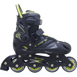 ROLER PW126B-C CRNO SIVA S(33-36) PVC ABEC5 PU TOČKIĆI