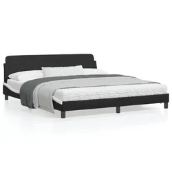 Okvir za krevet Dover crno-bijeli 180x200cm umjetna koža