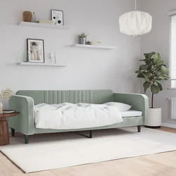 Dnevni ležaj svjetlosivi 100x190 cm baršunasti