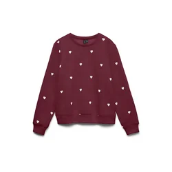 VERO MODA Majica VMNELLIS vinsko rdeča / bela
