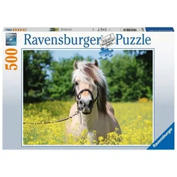 Ravensburger Puzzle Beli konj 500 kosov