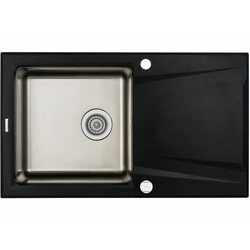Deante Prime ZSR G113 Sudopera, 1 korito, 22cm, Granitna,  Crna