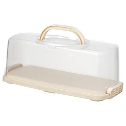 BAKTIDER Pladanj za tortu s poklopcem, bela, 36x16 cm