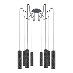 EGLO Viseća lampa MENTALONA 8xGU10 teraco antracit 39824