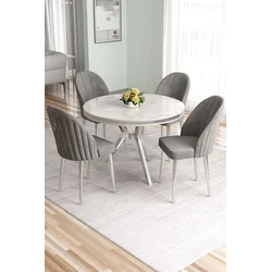 Hanah Home Trpezarijski set, 5 komada, Sivi