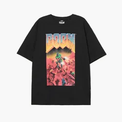 Cropp - Črna majica s potiskom Doom - črna