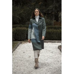 BOUCLÉ MODA Ženski kaput Kvadrat, Maslinasti