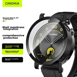 CangHua Zaštita stakla za pametni sat + Zaštitna maska za pametni sat za Huawei Watch GT4, Crna