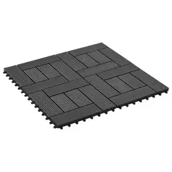 Pločice za decking 22 pcs Crna 30 x 30 cm Drvoplastična smjesa