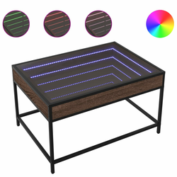 Stolić s beskonačnim LED svjetlima boja hrasta 70x50x41 cm