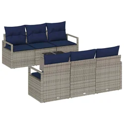 Set sofe s jastukom 7 pcs Siva i mornarsko plava poliratan