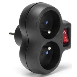 BRENNENSTUHL INTERRUPTOR DUPLO MONTIS MT148-BK COM INTERRUPTOR PARA REDE ELÉTRICA, (5000261468)