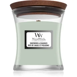 Woodwick Svíčka oválná váza , Šalvějové dřevo a mořská tráva, 85 g