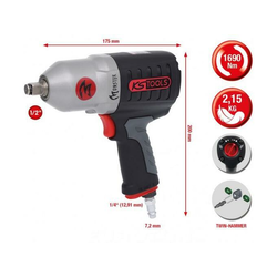KS TOOLS Monster Pneumatski pištolj, 1/2, 175mm, 1690Nm
