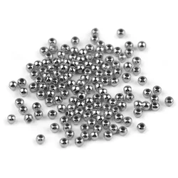 Plastične voščene kroglice / biseri Glance Metallic O4 mm - platina (10 g)