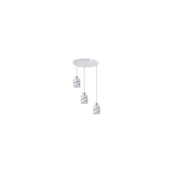 Luster na sajli ELEN 3xE27/35W/230V prečnik 29 cm beli/zlatni