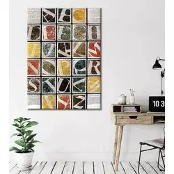 Wallity Dekorativna slika na platnu, 50x70cm, Šarena