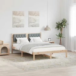 vidaXL Konstrukcija postelje Svetlo siva 140 x 200 cm blago