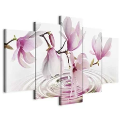 shumee Slika - Magnolije ob vodi (5-delne) široke roza