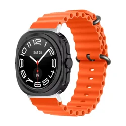 Silikonska narukvica Ocean Band za pametni sat Samsung Galaxy watch Ultra 47 mm narandzasta