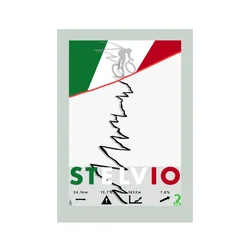 Plakat za kolesa Passo dello Stelvio ZAKAJ? 30 cm x 40 cm