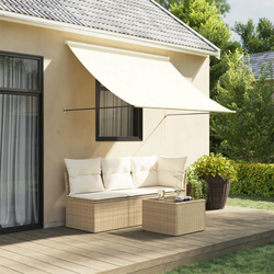 Tenda na uvlačenje krem 200 x 150 cm od tkanine i čelika