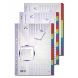 REGISTER A4 1/12 BIANCO 6-BARVNI KARTON