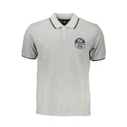 NORTH SAILS MEN'S GRAY SHORT SLEEVED POLO SHIRT