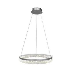 LED luster na sajli GALA LED/25W/230V, prečnik 50 cm, srebrne boje