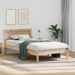 vidaXL Posteljni okvir voskaste rjave barve Rjava 100 x 200 cm
