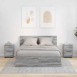 Noćni ormarići s ladicama 2 pcs Siva Sonoma 30,5 x 30 x 43 cm