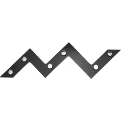 ZIDNI ČIVILUK  crna, boja hroma metal, pločasti materijal
