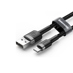 Kabl Baseus cafule USB iPhone Lightning 2A sivo-crni 3m