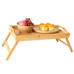 KINGHOFF Poslužavnik za krevet KH1502 50x30x23cm bambus
