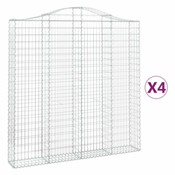 Lučne gabionske košare 4 kom 200x30x200/220cm pocinčano željezo