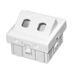 shumee Dvojni adapter 2xST 45x45 kotni ALANTEC