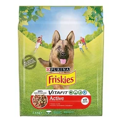 FRISKIES PURINA Suva hrana za pse, Active, Govedina, 2.4 kg