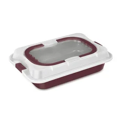 Pravokotni pekač s plastičnim pokrovom Leonardo 36,5x24,5cm 55392