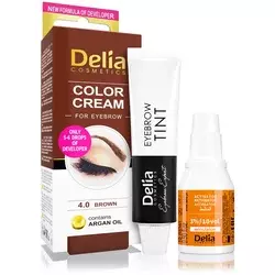 Kolor krema za obrve sa arganovim uljem, braon 4.0 15 ml - DELIA | Puder Obrve | Kozmo Shop Online