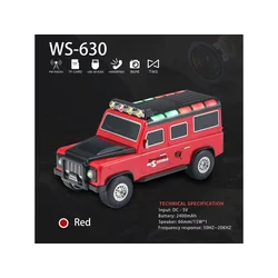 N/A Zvucnik bluetooth WS-630 auto crveni