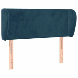 Vidaxl Vzglavje z ušesi temno modro 83x23x78/88 cm žamet